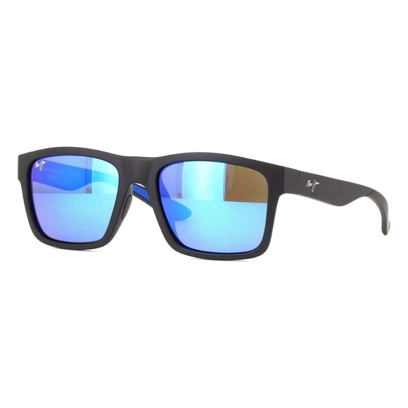 New MAUI JIM The Flats Black Polarised Square B897 02B Sunglasses Women - Picture 1 of 4
